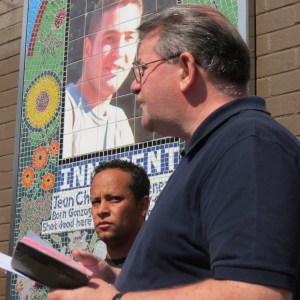 A short service by the family's priest